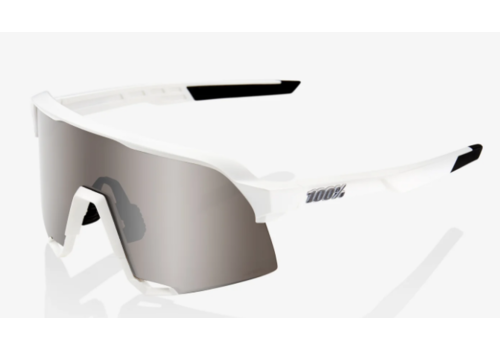 100 % S3 Matte White Hiper Silver Mirror Lens 