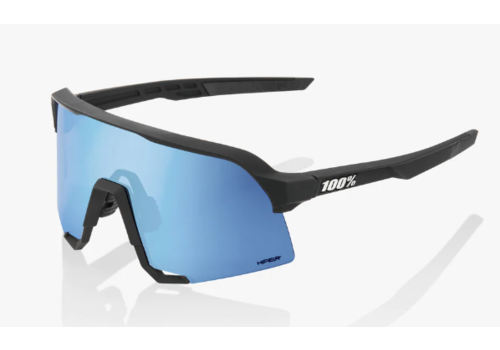 100% S3 Matte Black HiPER Blue Multilayer Mirror Lens 