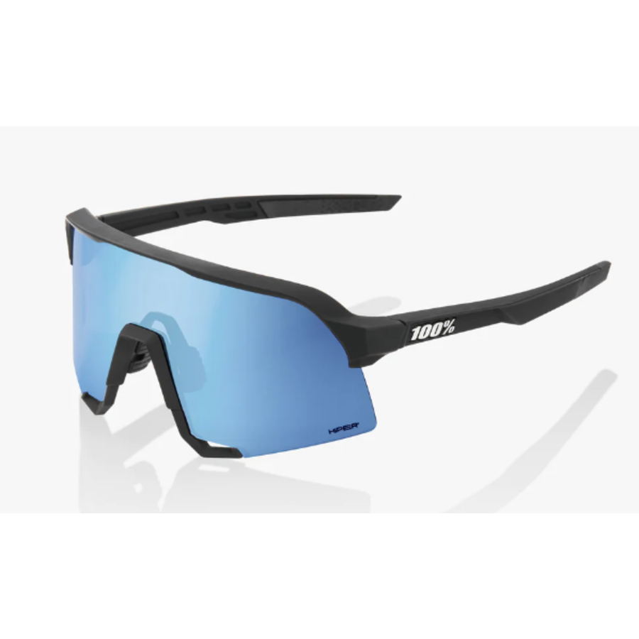 100% S3 Matte Black HiPER Blue Multilayer Mirror Lens