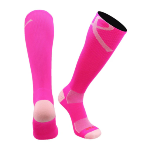 Pink Ribbon Awareness Socks Over the Calf 