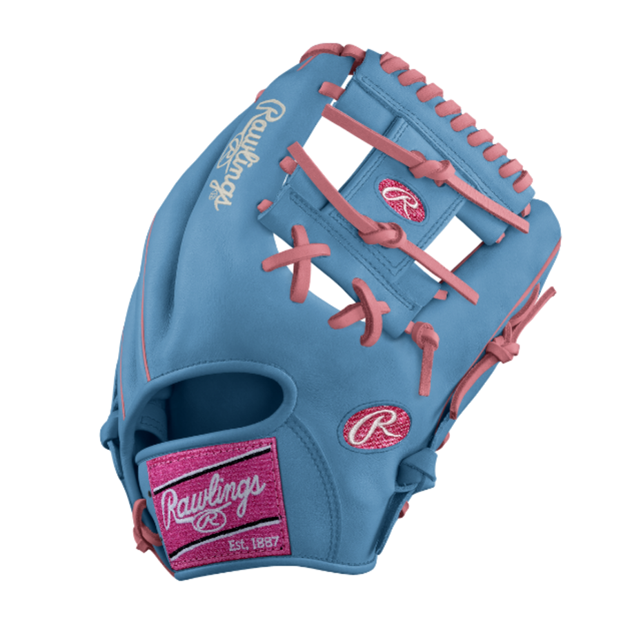 Rawlings Custom Heart of the Hide Baby Blue/Pink 11.5 in