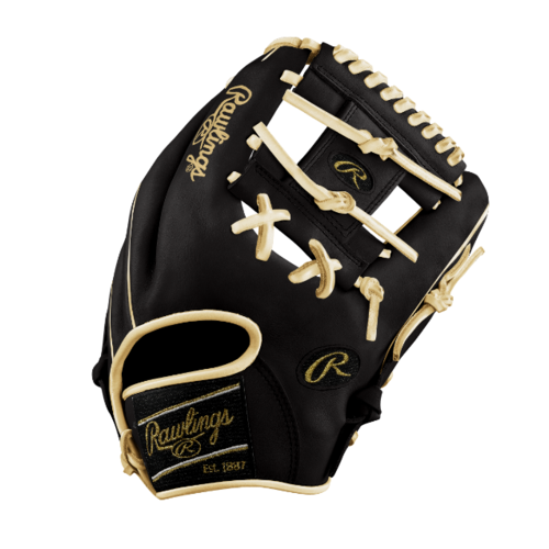 Midnight Gold Rawlings Custom Heart of the Hide Black/Gold 11.5 in RHT 