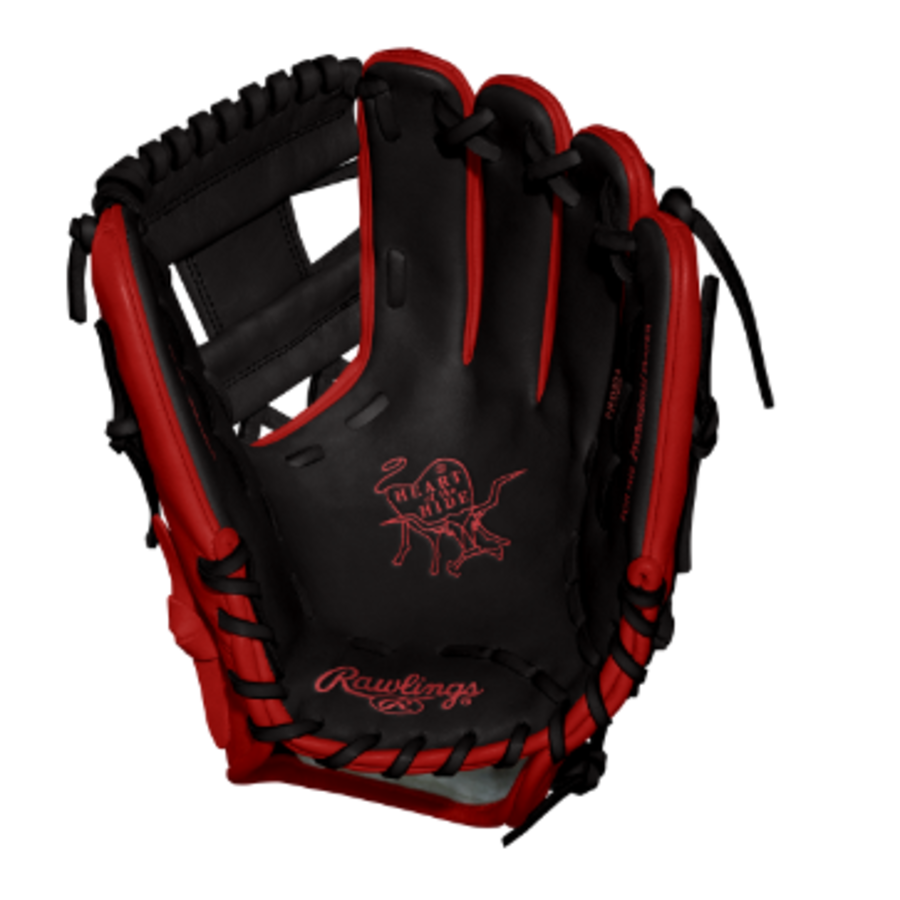 Rawlings Custom Heart of the Hide Red/Black 11.5 in RHT