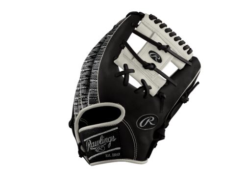 Zebra Rawlings Custom Heart of the Hide Black/White Knit 11.5 in RHT 