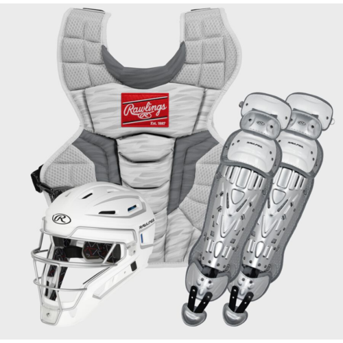 Velo Baseball Catchers Set Intermediate White/Silver 