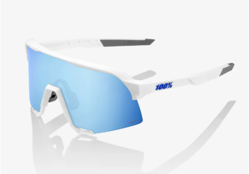 S3- Matte White - Hiper Blue Multilayer Mirror Lens 