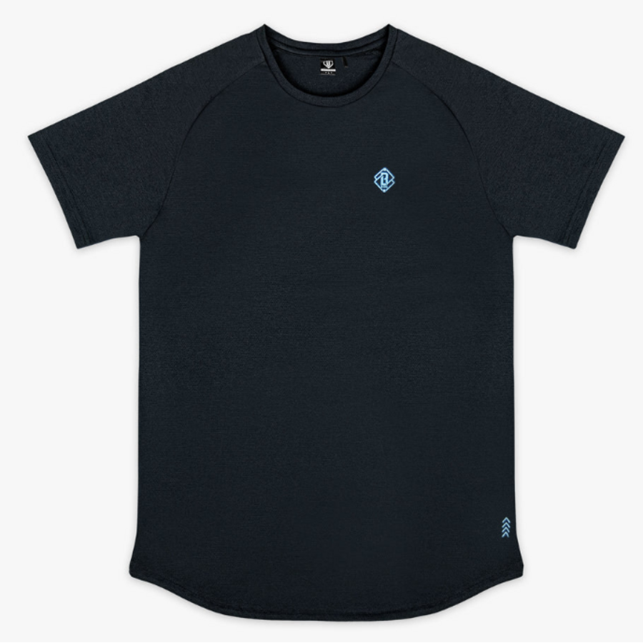 Diamond Tech Youth Tee Black Light Blue