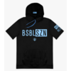 Baseball Lifestyle BSBL-SZN Youth Short Sleeve Hoodie V3 Black Light Blue
