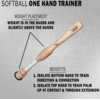 Camwood Training Bats Stock Baseball and Softball One Hand Trainer