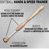 Camwood Training Bats Stock Baseball and Softball Hands and Speed Trainer