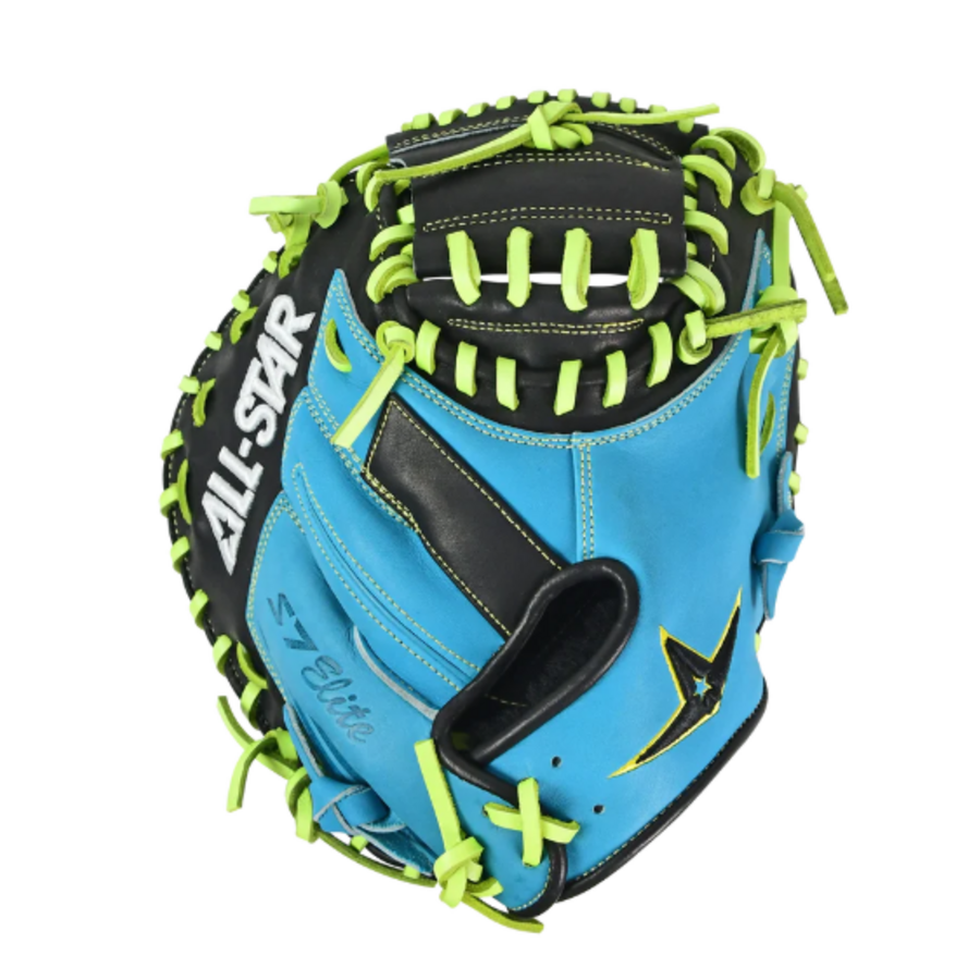 S7 Elite Catchers Mitt 33in Sky Blue/Black