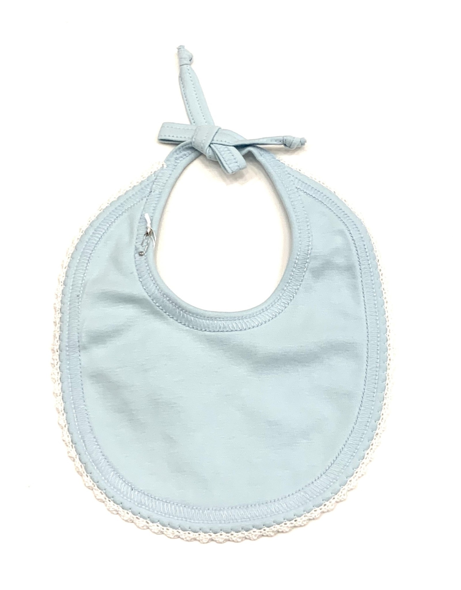 Squiggles Blue Bib With White Trim