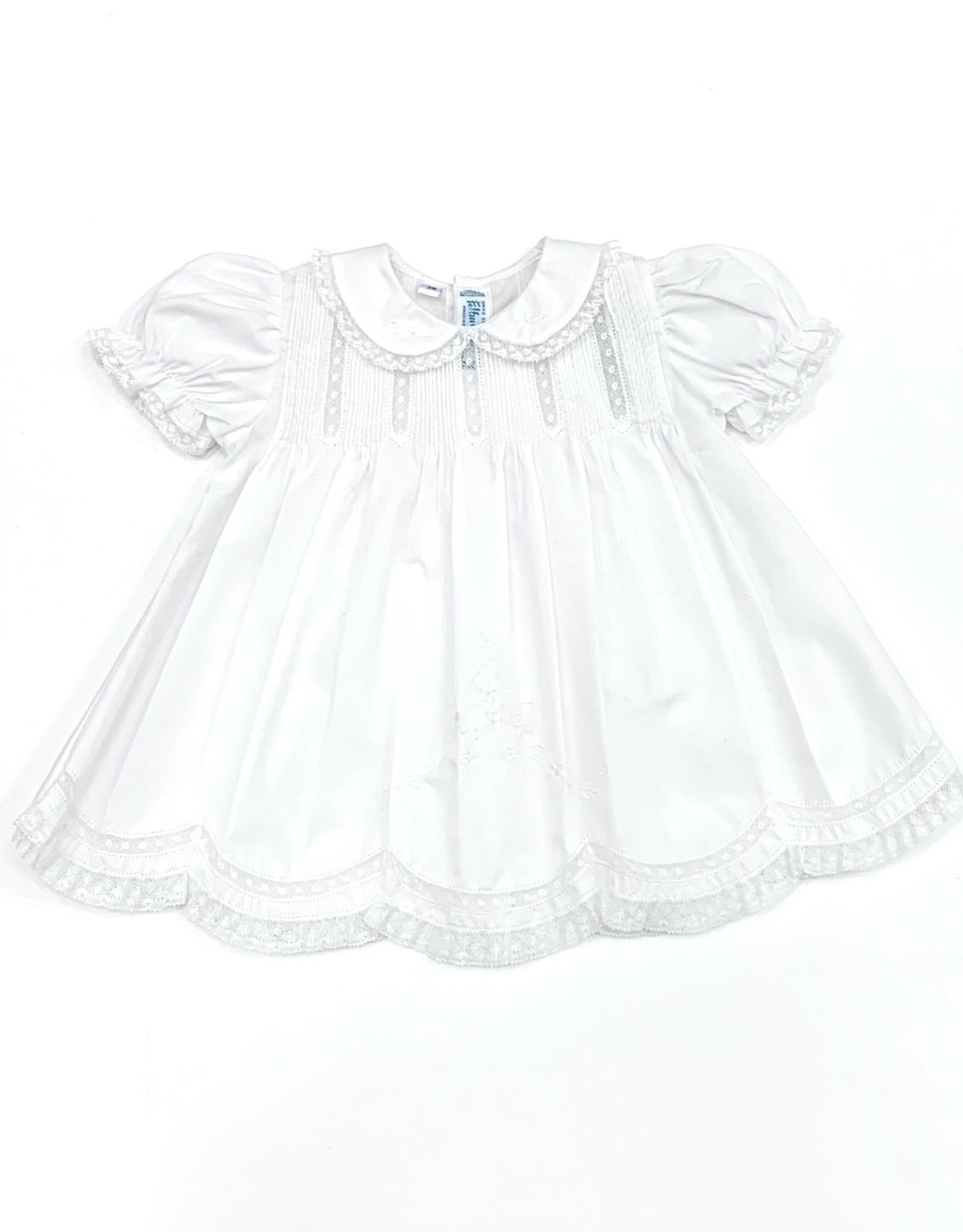 Feltman Brothers White Collared Lace Slip Dress
