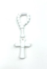 Teething Rosary White Small