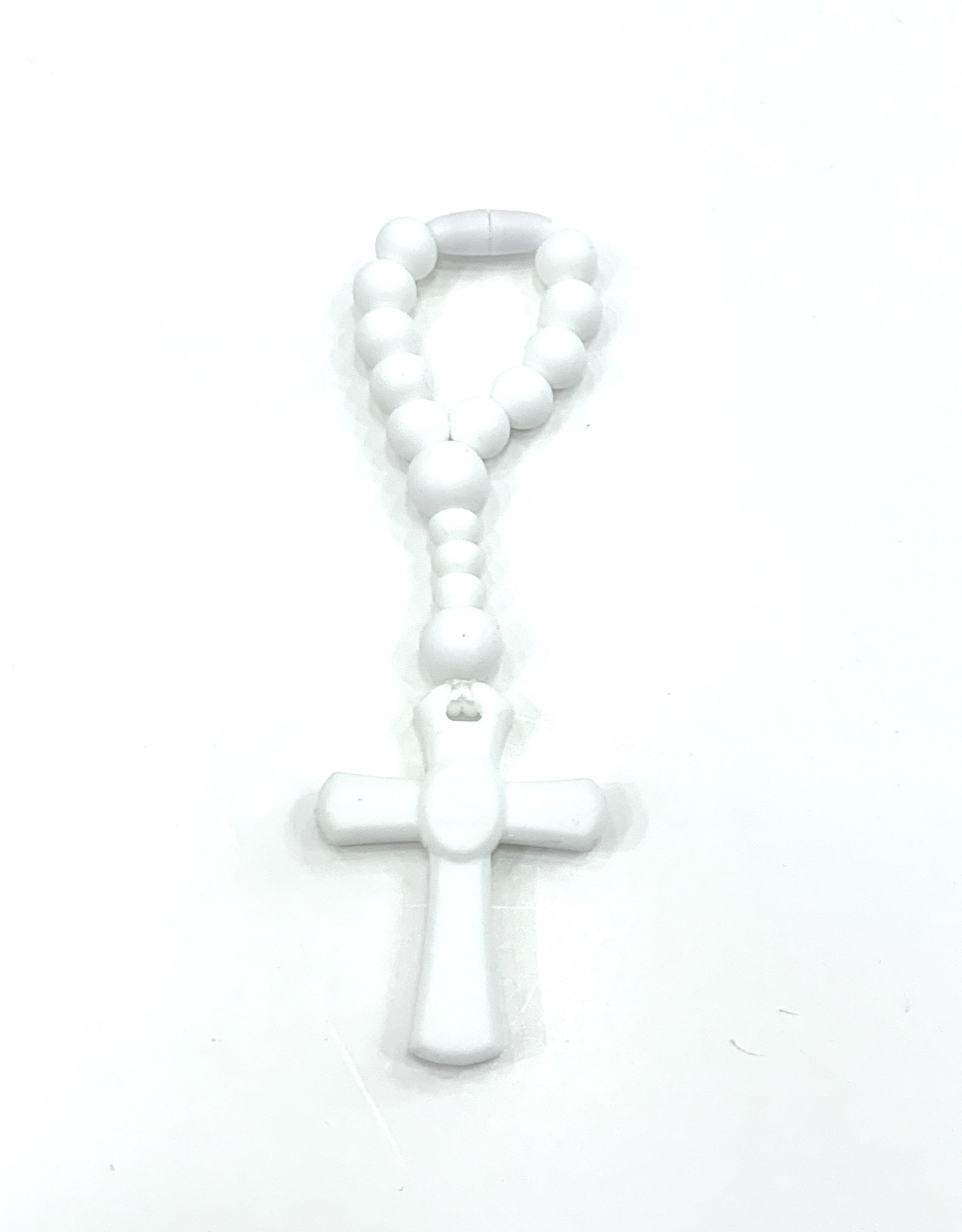 Teething Rosary White Small