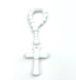 Teething Rosary White Small