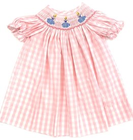 Pink Check Princess Bishop Dress