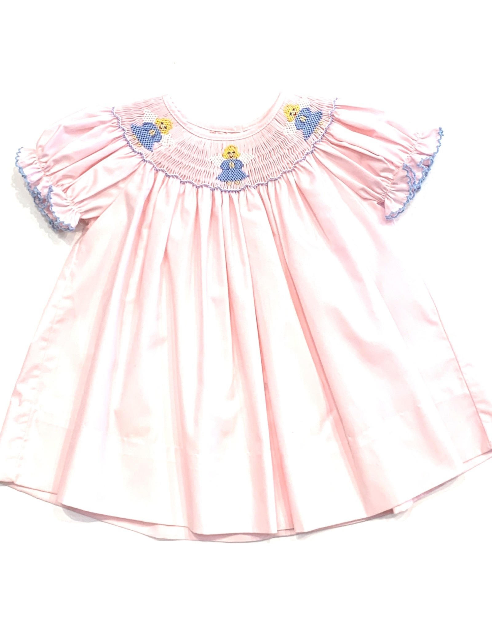 Angels Bishop S S Lt Pink Poplin Mini Macarons Boutique