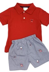 Zuccini Embroidery Golf Polo and Short Set