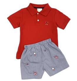 Zuccini Embroidery Golf Polo and Short Set