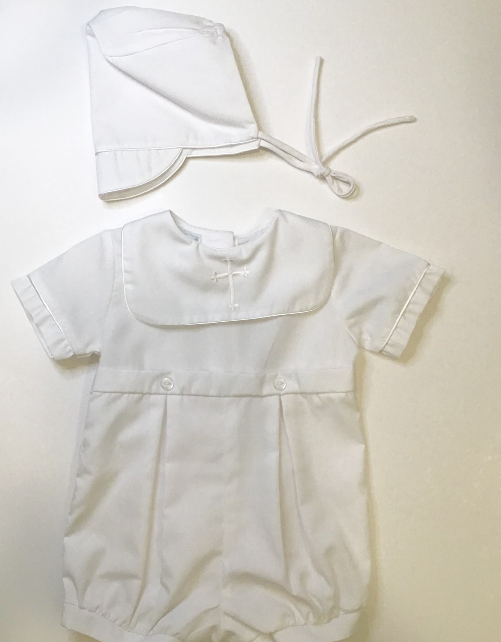 Petit Ami Boys Christening Romper