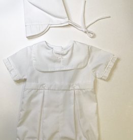 Petit Ami Boys Christening Romper