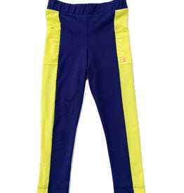 SET Lila Navy Legging with Yellow Accent