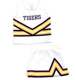 Lets Cheer LSU Cheer 2 Piece White