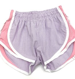Funtasia Too Lavender Gingham Shorts w/ Pink Side