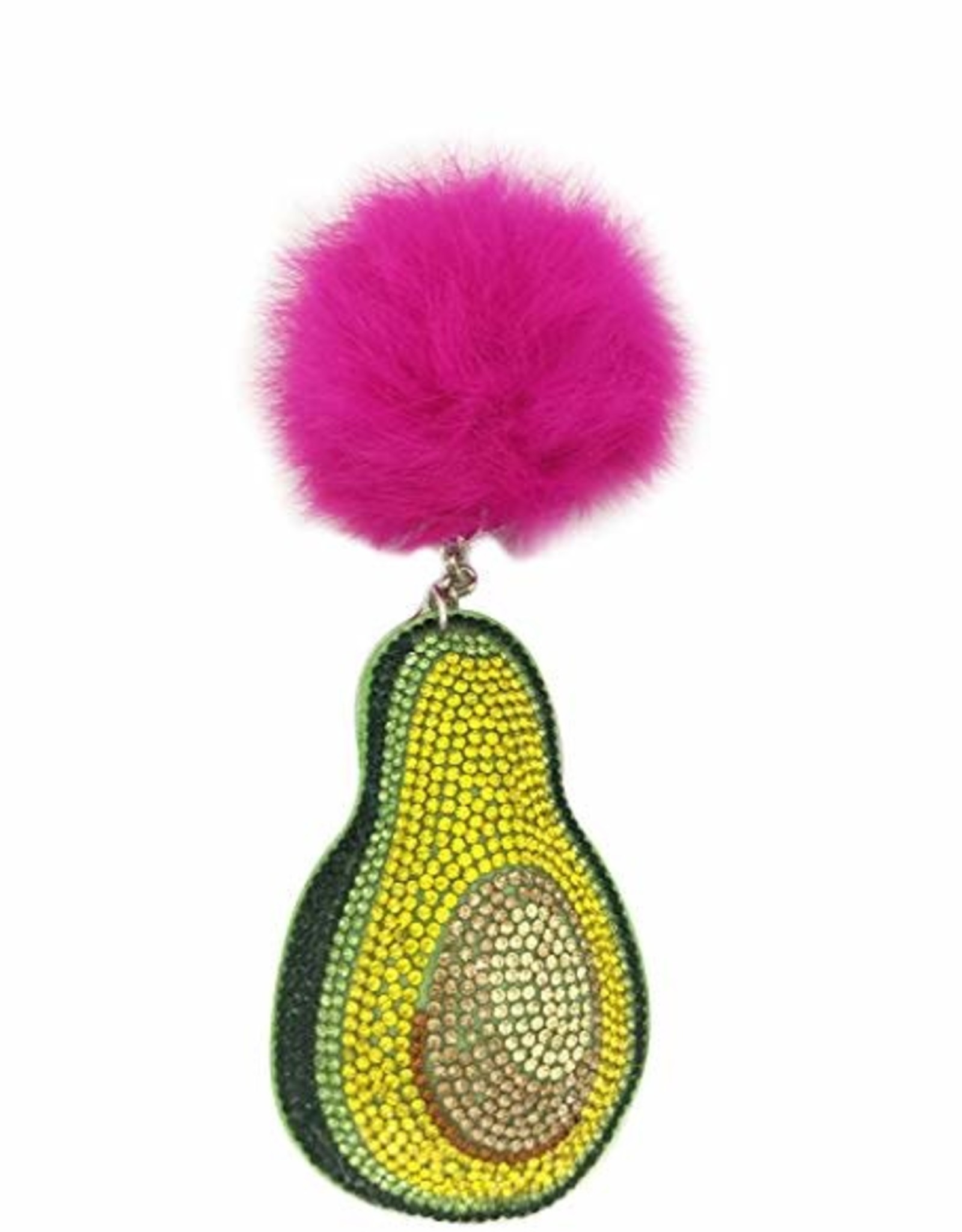 Bari Lynn Avocado Puff Keychain