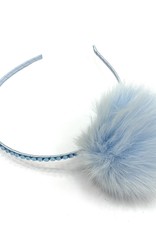 Bari Lynn Assorted Fur Pom Headbands With Stones