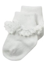 Jefferies Socks White Ruffle Ribbon Sock 2125