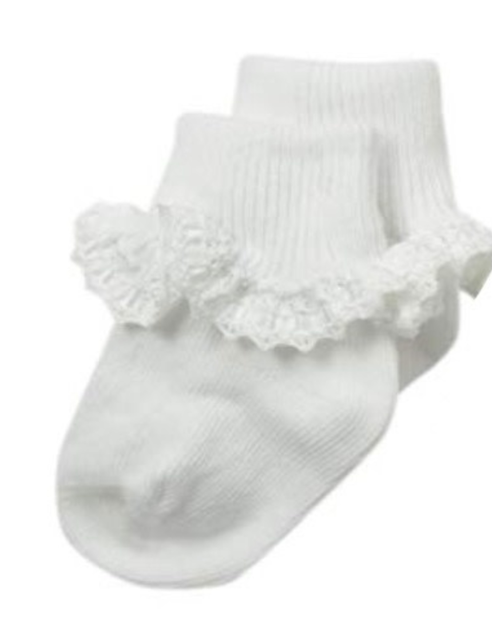Jefferies Socks White Ruffle Ribbon Sock 2125