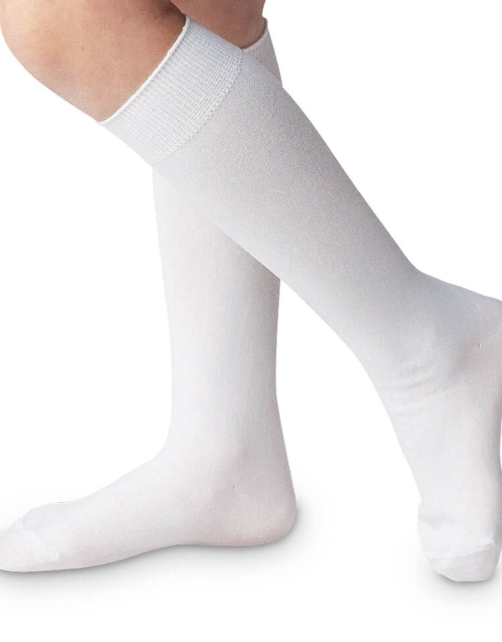 Jefferies Socks White Nylon Knee High 1603