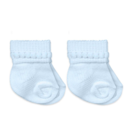 Jefferies Socks Blue Cotton Turndown 2 Pack 2655