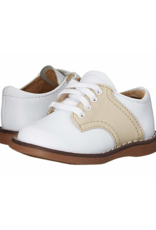 Footmates Cheer White And Ecru Saddle Oxford