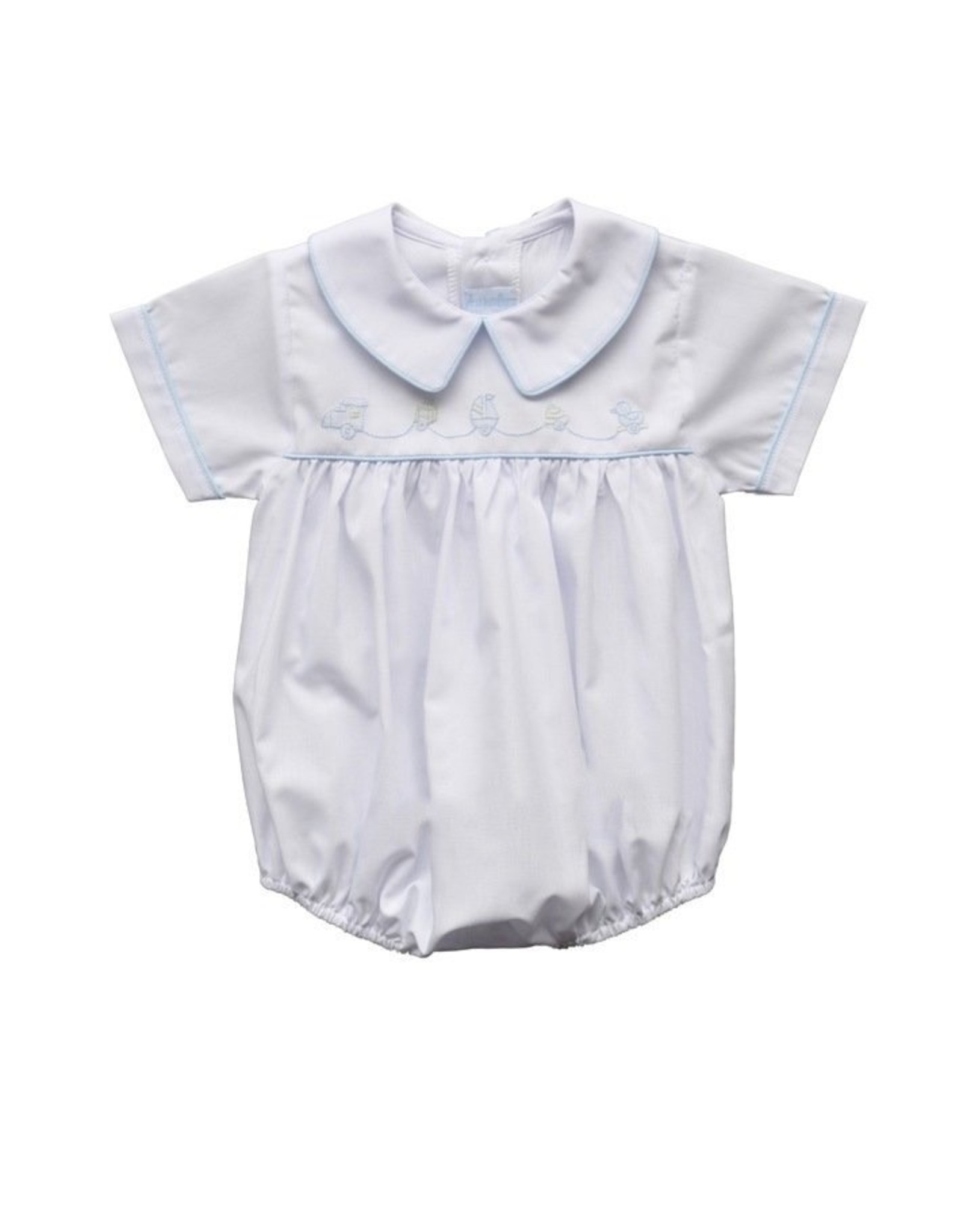 Auraluz White Bubble w/ String Toys & Blue Trim