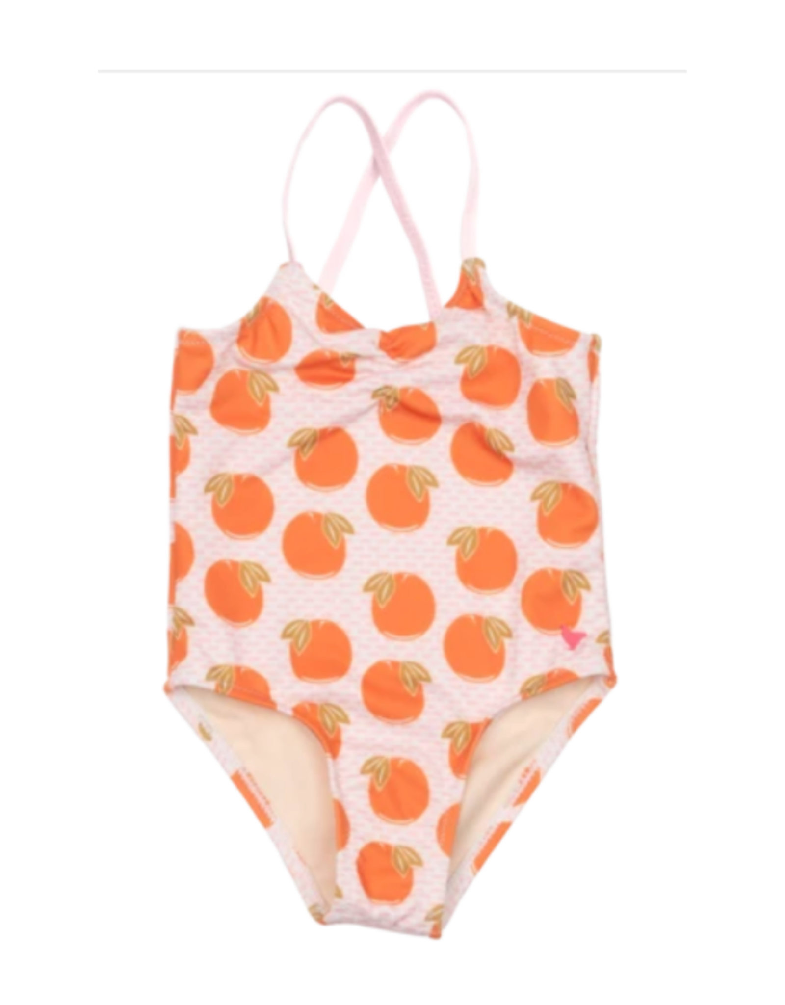 bathing suit with oranges