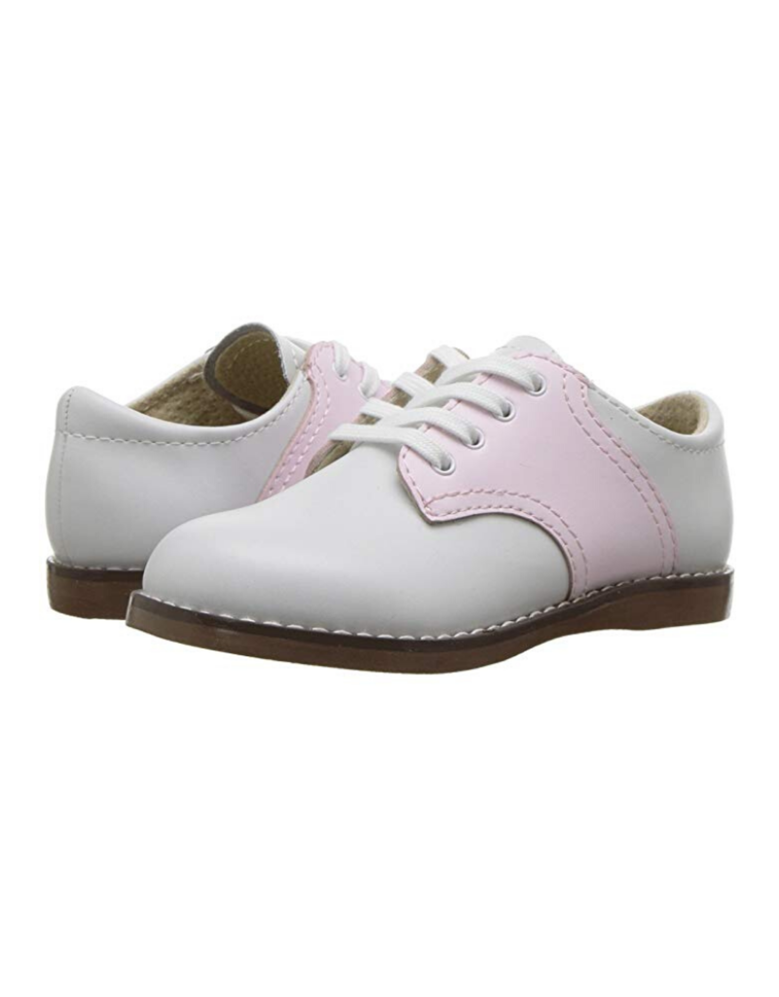 Footmates Cheer White And Rose Saddle Oxford
