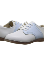 Footmates Cheer White And Blue Saddle Oxford