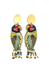 Beaded Parrot Earrings