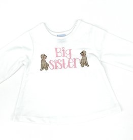 The Bailey Boys White Knit Big Sister Sleeveless Shirt, Bow
