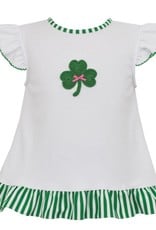 Claire and Charlie Shamrock White T-shirt