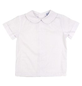 The Bailey Boys White Girls Short Sleeve Blouse w/ Button Back