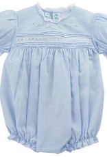 Feltman Brothers Floral Bullions And Lace Romper Blue