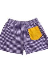 Southern Saturday Purple/Gold Polo Short Set