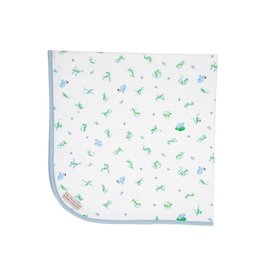 The Beaufort Bonnet Company Baby Buggy Blanket, Lake Forest Letters in Buckhead Blue The Beaufort Bonnet Company Baby Buggy Blanket, Lake Forest Letters in Buckhead Blue