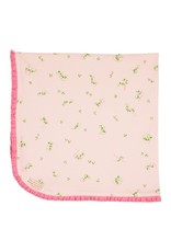 The Beaufort Bonnet Company Baby Buggy Blanket, Linden Hall Letters in Hamptons Hot Pink