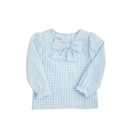 The Beaufort Bonnet Company Beatrice Bow Blouse Buckhead Blue Gingham The Beaufort Bonnet Company Beatrice Bow Blouse Buckhead Blue Gingham