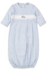 Kissy Kissy Blue Gown with Hand Smocked Train